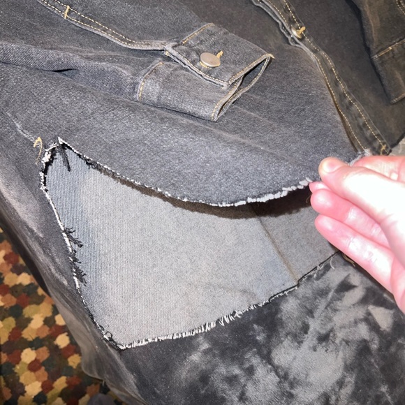 Princess Polly Allen Denim Jacket in Black Size 4 New with tag - Picture 11 of 14